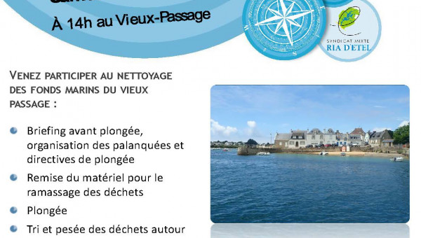 Opération de nettoyage de fonds marins
